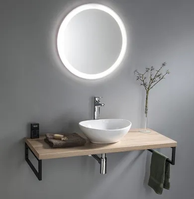 Produktbild von Aqualine VEGA Badmöbel-Set, Breite 97,5 cm, Eiche platin