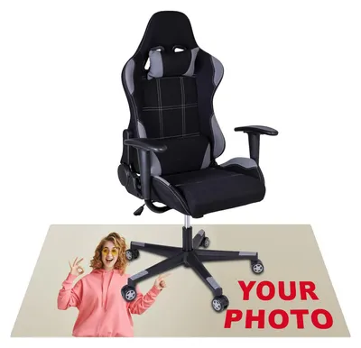 Productafbeelding van Gepersonaliseerde vloermat voor bureaustoel - Antislip, 90 x 140 cm, krasbestendig