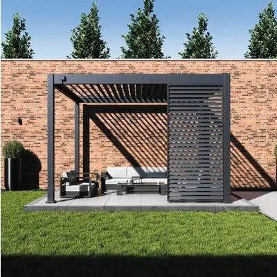 Image de Paragon Outdoor Brise-vue à lamelles Panneau latéral Pergola Grand Tuscan taille 12