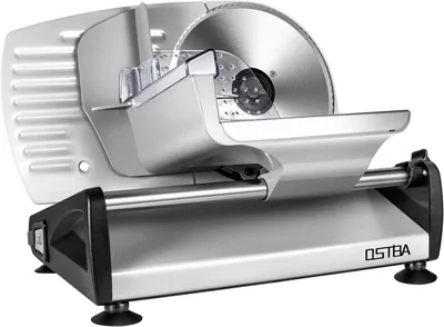 Image de YASHE Trancheuse électrique SL-518, 150 W, lame 19 cm, coupe 0–15 mm, argent