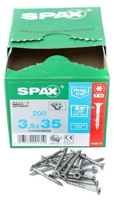 Produktbild von SPAX Senkkopfschraube Edelstahl A2 Teilgewinde T15
