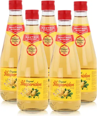 Produktbild von Mautner Hesperiden Essig 0,5L - Weingeistessig, Weinessig & Apfelsaft (5er Pack)