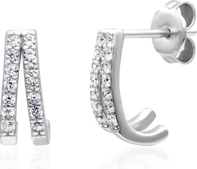 Produktbild von Damen Ohrstecker aus 925er Silber mit Zirkonia von JEWLIX
