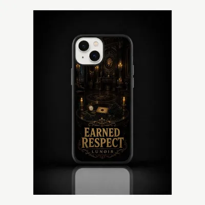 Immagine prodotto di Custodia per iPhone 14, cover protettiva per cellulare con motivo "Rispetto" – LUNØIR ©