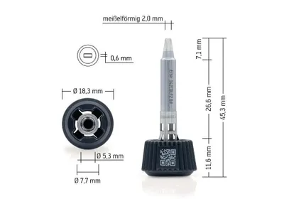 Produktbild von Lötspitze meißelförmig Breite 2,0 mm 0142CDLF20/SB