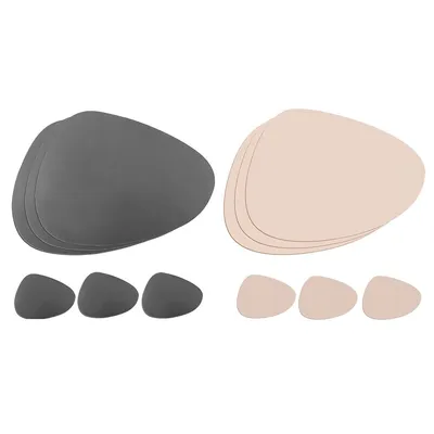 Produktbild von 6er Set Platzsets abwaschbar Oval & Untersetzer, Tischset, rutschfeste Platzdeckchen wasserdicht für Küche, Esszimmer,45.5*36.5CM
