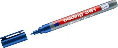 Image de Marqueur pour tableau blanc edding 361 rechargeable 1mm bleu Paquet de 10 pièces