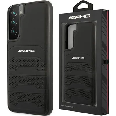 Produktbild von AMG AMHCS22MGSEBK S22+ S906 schwarz Hartschalenkoffer Leder Debossed Lines Handyhülle