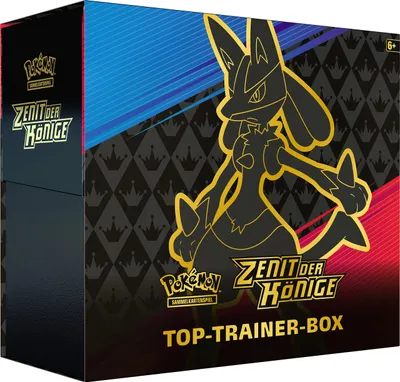 Produktbild von Pokémon-Sammelkartenspiel: Top-Trainer-Box Zenit der Könige (10 Boosterpacks & Premium-Zubehör)