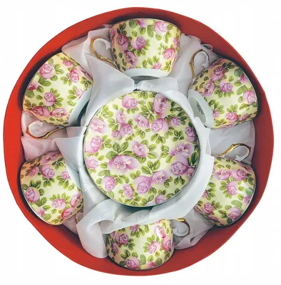 Zdjęcie produktu dla Porcelana cienka do kawy 6szt filiżanka złoty rant 260ml prezent kobiety