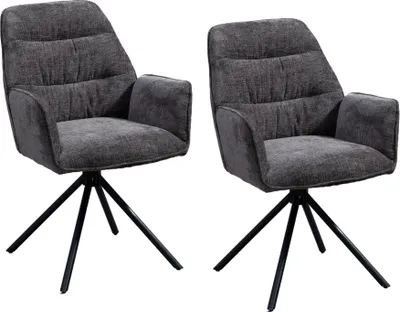 Produktbild von SEBA Drehstuhl Basa 180° anthrazit - mit Rückstellfunktion, 2er SET