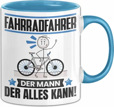Produktbild von Fahrradfahrer Tasse Geschenk für Fahrradfahrer Der Mann Der Alles Kann Geschenkidee zum Geburtstag (Blau)