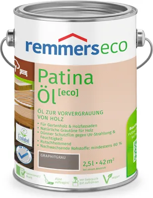 Produktbild von Remmers Patina-Öl [eco] graphitgrau 2,5 l, Holzöl grau