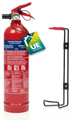 Immagine prodotto di Estintore a polvere - 1 kg - per incendi di classe ABC - Include supporto a parete