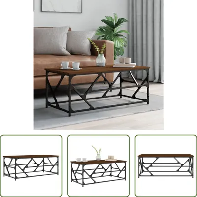 Produktbild von The Living Store Couchtisch Braun Eichen-Optik 100x50x40 cm Holzwerkstoff