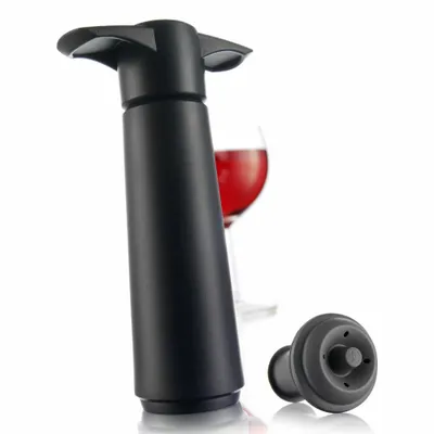 Obrázok produktu pre Čerpadlo na víno Vacu Vin - so zátkou na víno - šetrič vína - čierne