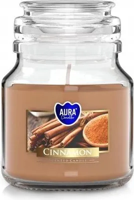 Immagine prodotto di Candela profumata alla cannella in barattolo di vetro con coperchio