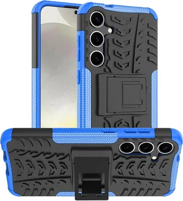 Produktbild von Conie Outdoor Schutzhülle für Samsung Galaxy S24 Hybrid Silikon Hard Case Cover Hülle mit Ständer in Blau