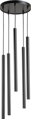 Zdjęcie produktu dla Lampa wisząca nowoczesna dekoracyjna 5 punktowa okrągła czarna Sopel 5xG9 3W Sigma Lighting