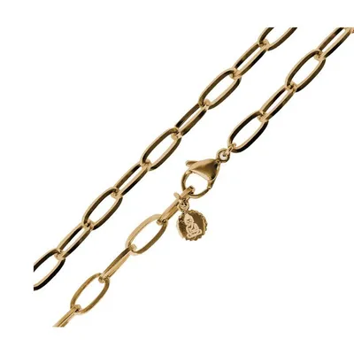 Produktbild von Halskette 55cm - Edelstahl gold - Paperclip