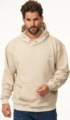 Produktbild von SOULSTAR Herren Kapuzenpullover S2ANSAN Herren Oversize Kapuzenpullover mit Button Pullover Sweater