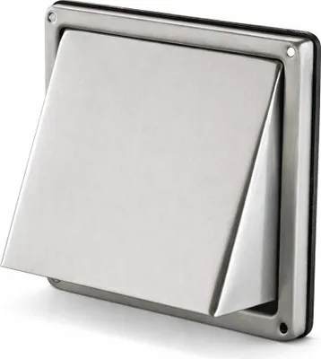 Immagine prodotto di Griglia di protezione dalle intemperie in acciaio inox Ø 125 mm cofano quadrato