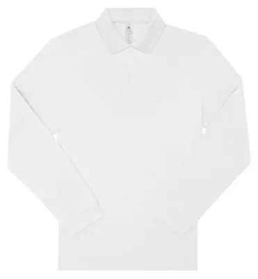 Image de B&C - Chemise « My Polo 210 » pour hommes/femmes Unie Manches longues LT5792 (4XL) (Blanc)
