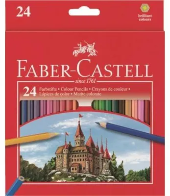 Produktbild von Faber-Castell 120124, Mehrfarbig, Holz, Hexagonal, Mehrfarbig, Karton, 24 Stück(e)