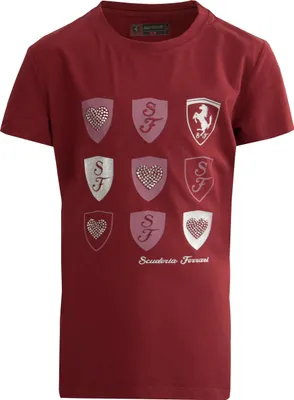 Produktbild von Kinder-T-Shirt Ferrari Jersey & Georgette Long Bordeaux Burgund