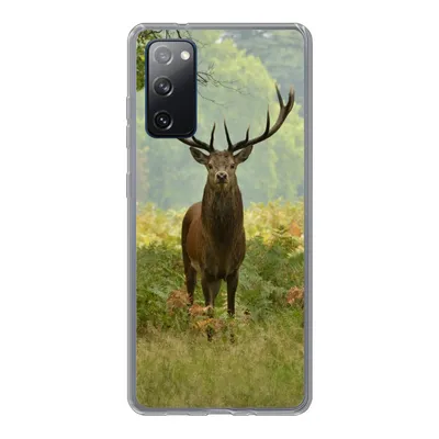 Produktbild von MuchoWow® Handyhülle Schutzhülle Hülle für Samsung Galaxy S20 FE Rothirsch - Natur - Grün Silikon Softcase Handy Hülle - Abdeckung