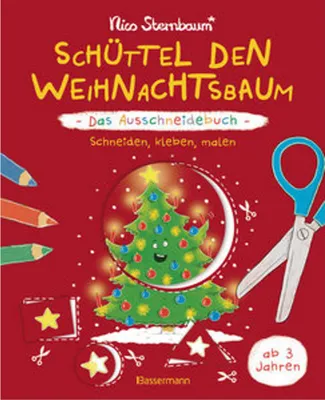 Image de Schüttel den Weihnachtsbaum - Das Ausschneidebuch. Schneiden, kleben, malen für Kinder ab 3 Jahren