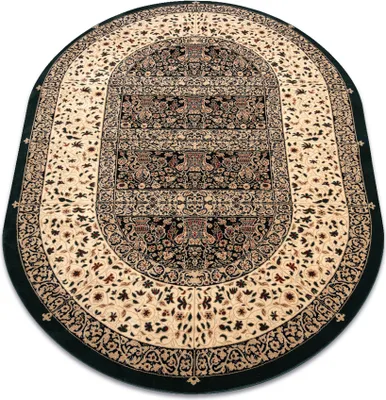Immagine prodotto di Tappeto di lana POLONIA ovale VETRATA smeraldo verde 170x235 cm