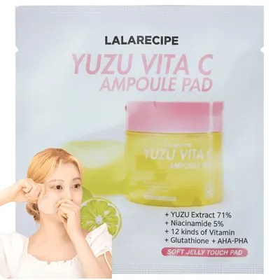 Zdjęcie produktu dla Płatki rozjaśniające z witaminą C LalaRecipe Yuzu Vita C Ampoule Pad 2szt