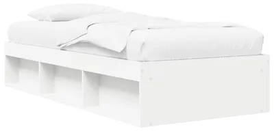 Obrázek produktu pro Postel s úložným prostorem, bílá, 80 x 200 cm, dřevotřísková deska