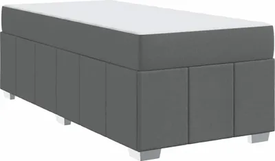 Immagine prodotto di Struttura letto con materasso in tessuto grigio scuro 120 x 190 cm