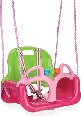 Produktbild von Babyschaukelsitz Samba 3 in 1 rosa mit apfelgrüner Rückenlehne