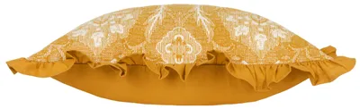 Produktbild von Paoletti Kirkton Kissen mit Blumenmuster, Baumwolle, plissiert, federreich