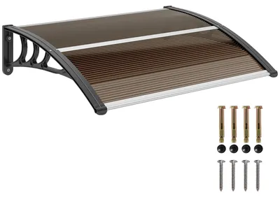 Produktbild von Vordach Haustš¹rvordach 120 x 75 cm Pultvordach š¹berdachung Polycarbonat