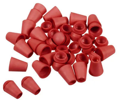 Kordelstopper rot, 100 Stück, 12x19 mm, Kordelverschluss