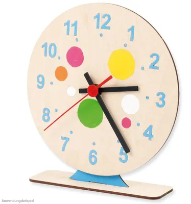 Image de Horloge kit de bricolage bois enfants 6 ans