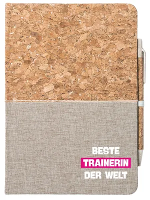 Produktbild von Huuraa Notizbuch A5 Beste Trainerin der Welt 80 Blatt inkl. Kugelschreiber Tagebuch Geschenkidee