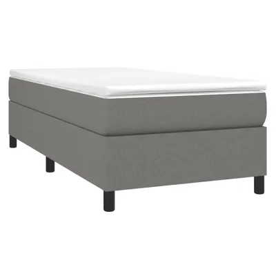 Obrázek produktu pro vidaXL Postel Boxspring s matrací Dark Grey 80x200 cm Látka