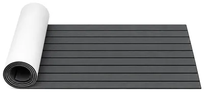 Produktbild von Eikuavons Bodenbelag Matte Rutschfest Deck Teppich Teak EVA Schaum Yacht Bodenmatte Selbstklebend Fußboden Deck Matte Dunkelgrau 240x60cm