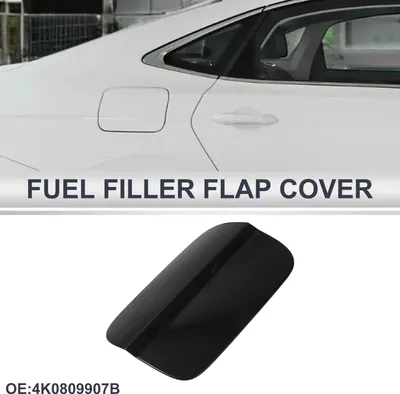 Image de Bouchon De Porte De Réservoir De Carburant Pour Audi A6 2019-2024 Couvercle De Trappe De Remplissage Type Clip Référence 4K0809907B Noir Abs