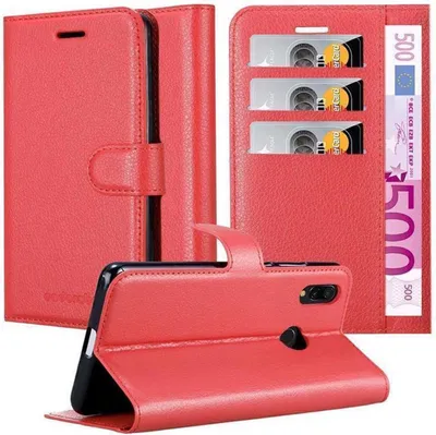 Obrázek produktu pro Cadorabo Case for Xiaomi RedMi NOTE 7 Protective Case in Red Pouzdro na mobil s magnetickým zavíráním