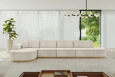 Produktbild von ALTDECOR Ecksofa in L-Form MARI-L3-v2 - 413x171x83 cm Beige - Corner Sofa Bett Eckcouch Couch Wohnlandschaft Cauchsofa