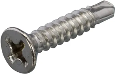 Produktbild von Bohrschrauben Edelstahl mit Bohrspitze 3.5 x 19 mm Senkkopf Kreuzschlitz - 200 Stück