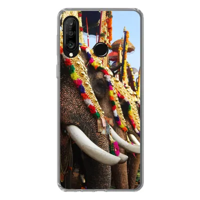 Produktbild von MuchoWow® Handyhülle Schutzhülle Hülle für Huawei P30 Lite Elefant - Parade - Tiere Silikon Softcase Handy Hülle - Handyhülle