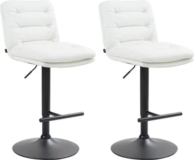 Produktbild von 2er Set Barhocker Damar Kunstleder schwarz  - creme
