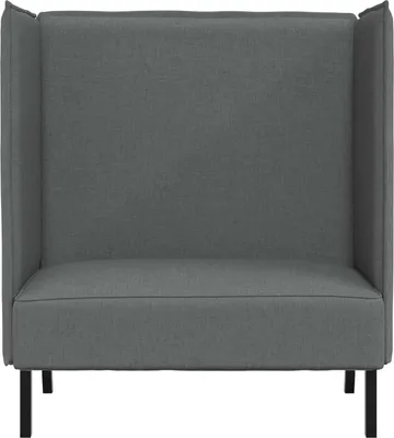 Produktbild von vidaXL Hoher Rücken Sofa 101cm Dunkelgrau Stoff